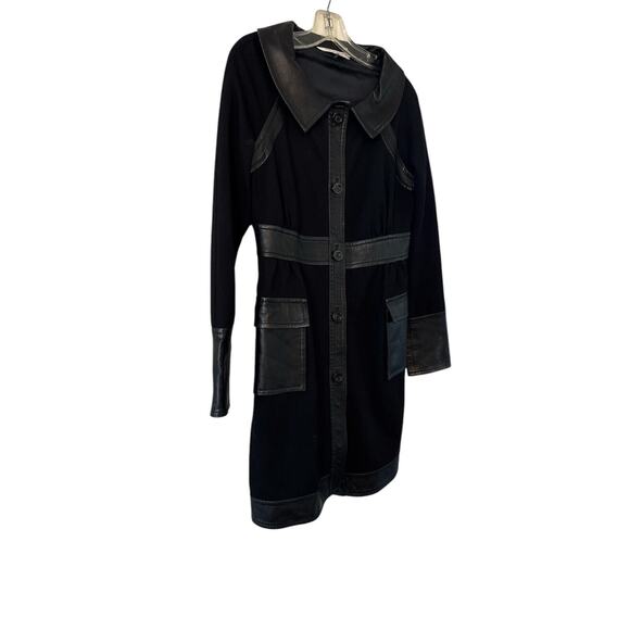 VINTAGE DIANE VON FURSTENBERG LEATHER COAT SZ 8 - Picture 2 of 5